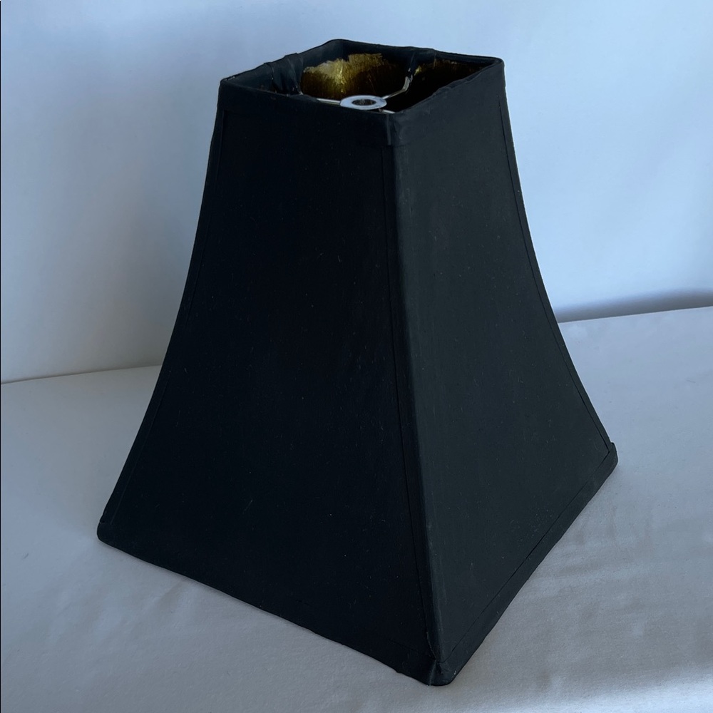 Black/Gold Curved Square Lamp Shade